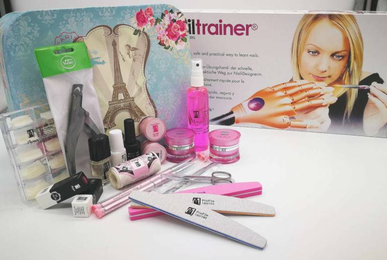 Nageldesign Profi Starter-Set für GEL (inkl. Nail Trainer)